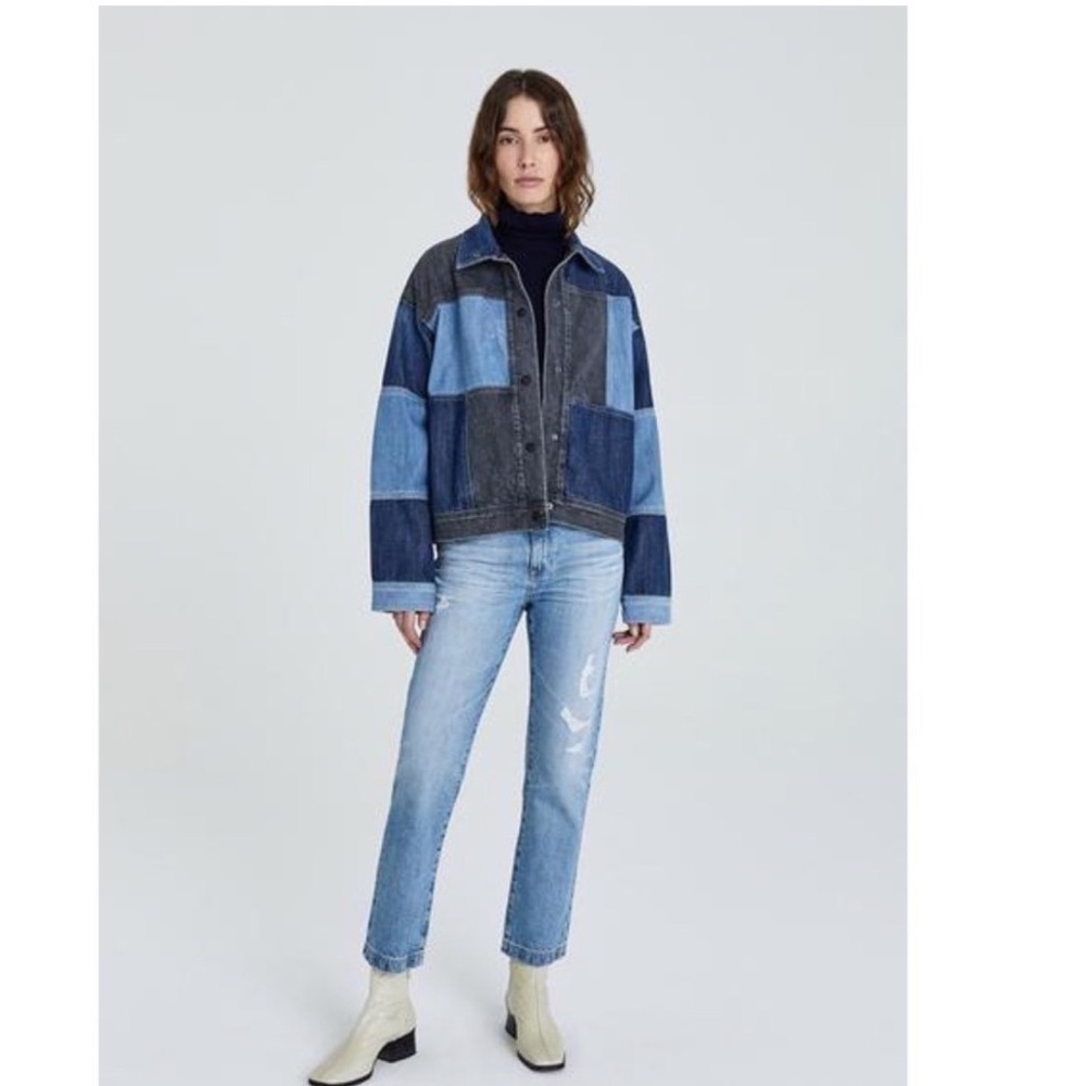 Adriano Goldschmied Kaya Patchwork Jean Jacket Medium - Picture 1 of 10